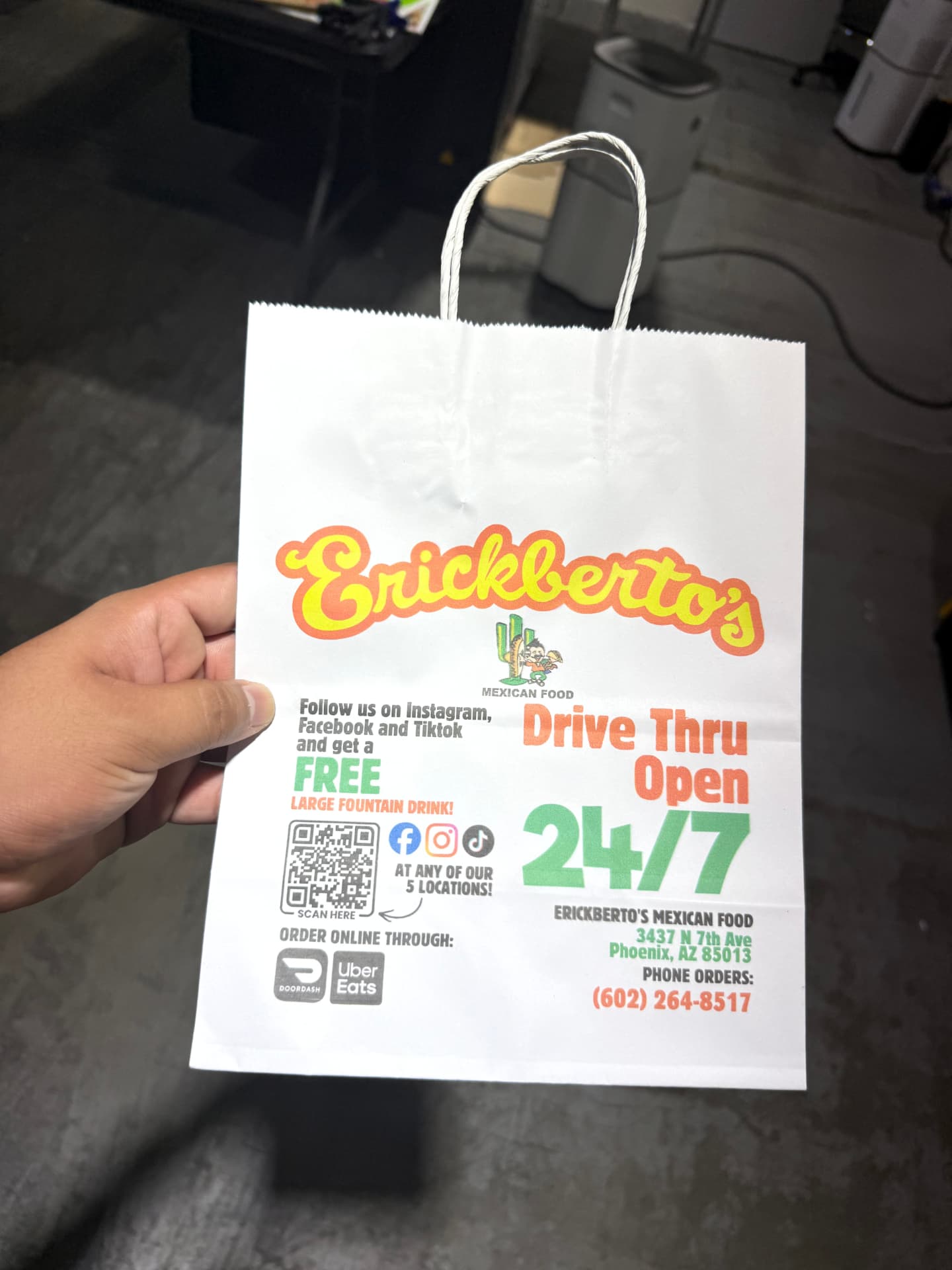 Erickberto's Mexican Food — Full-Color Takeout Bags with Handles