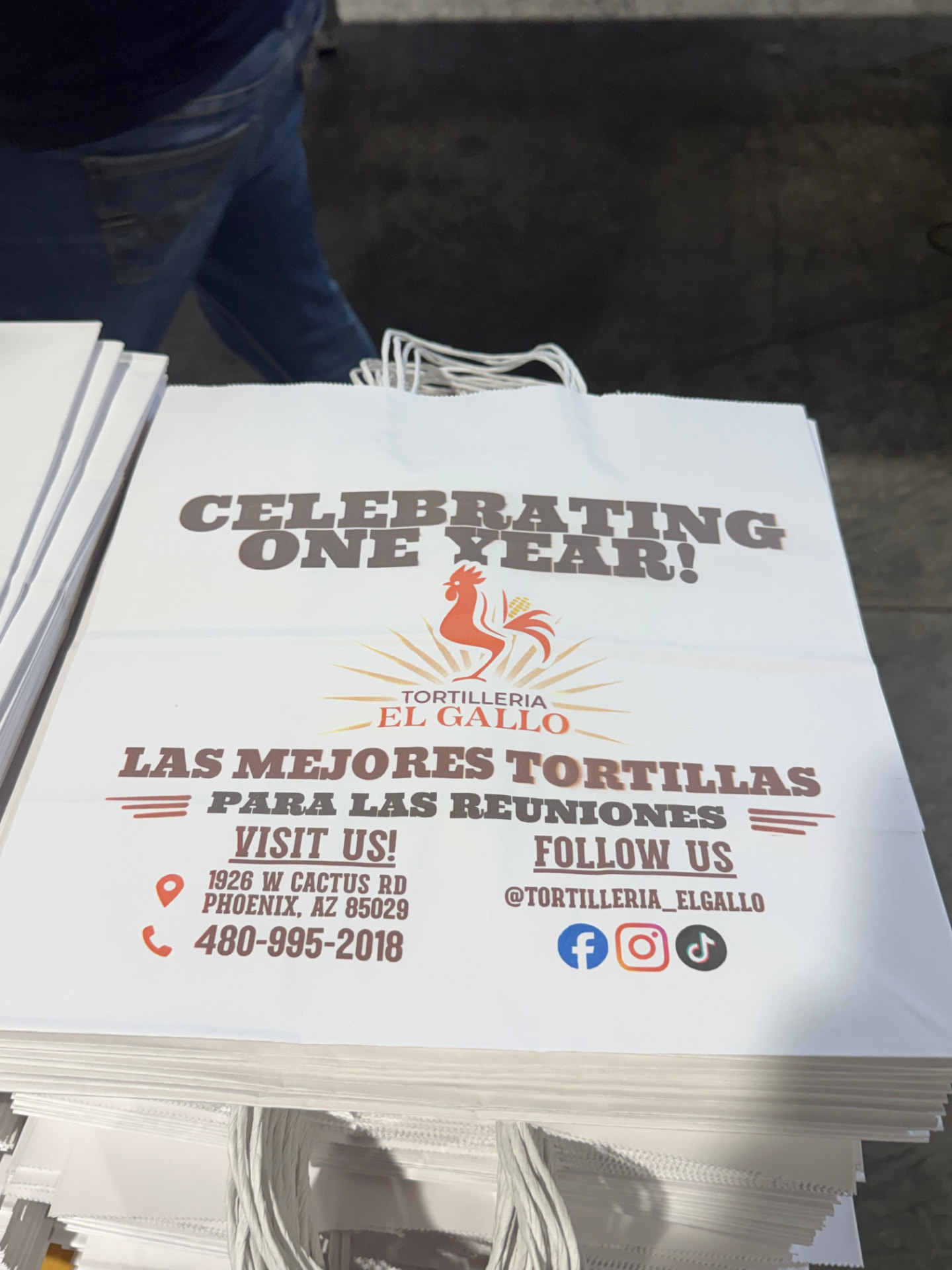 Tortillería El Gallo — Anniversary Promotion Bags