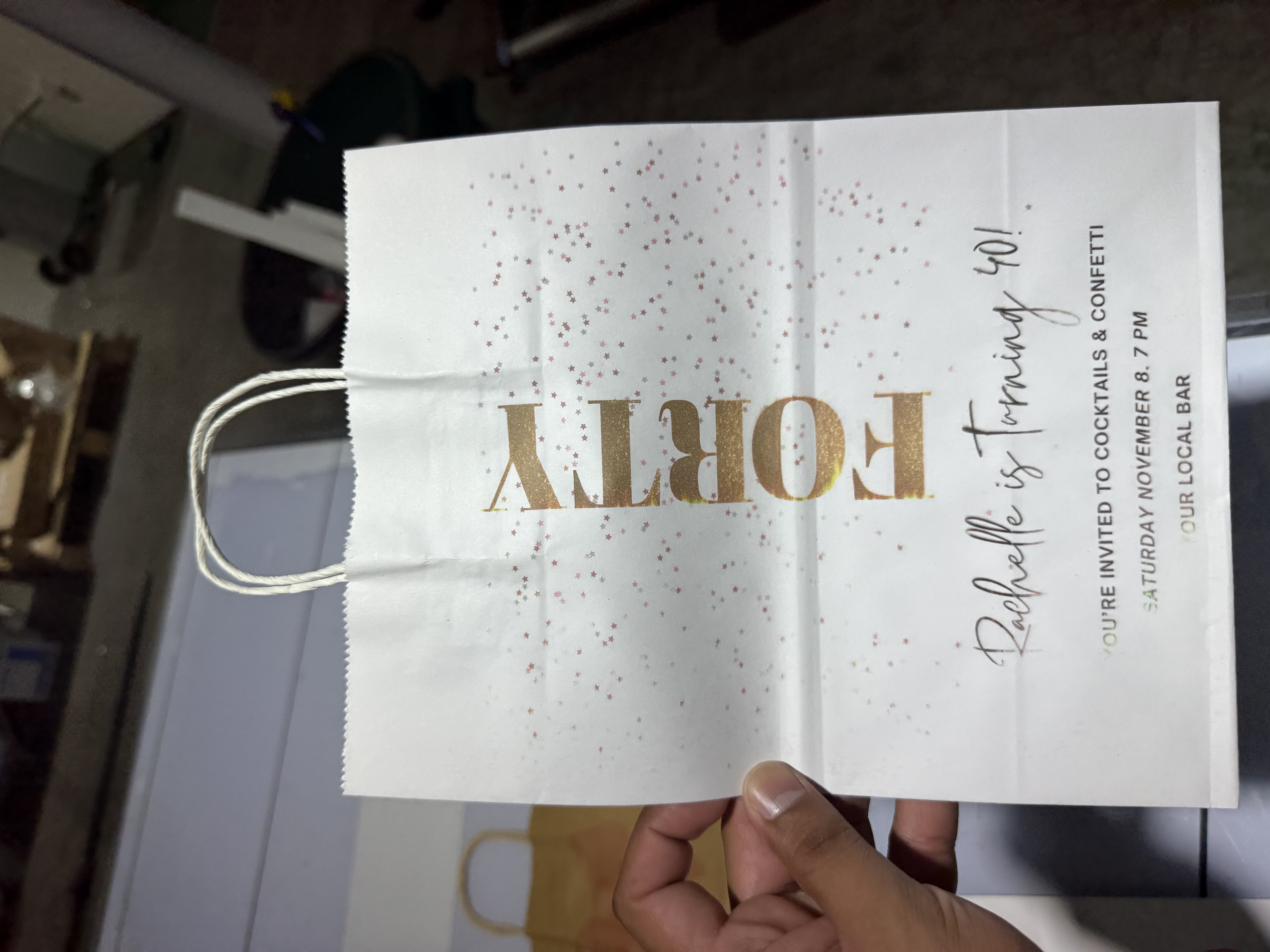 Forty Birthday Celebration — Metallic Milestone Bags