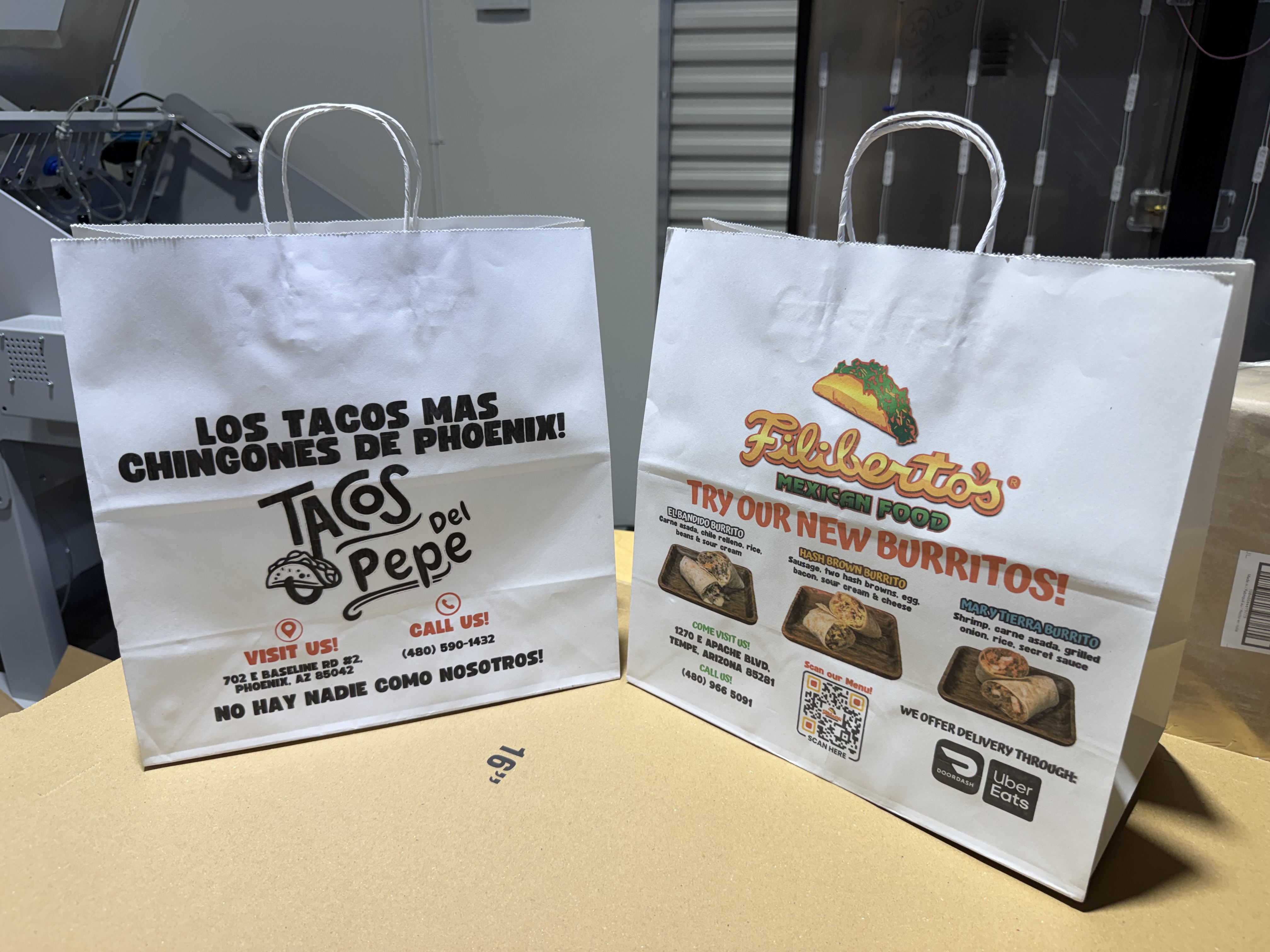 Retail bag printed with custom artwork