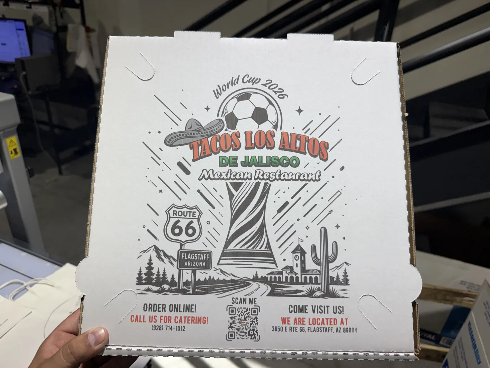 Logo printed on customer-supplied packaging